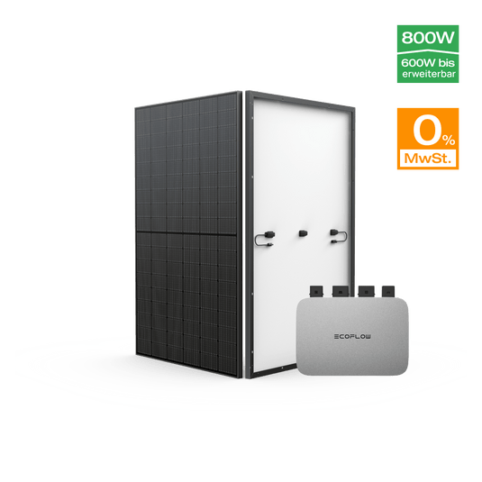 EcoFlow PowerStream Balkonkraftwerk 600W/800W - 400W Starres Solarpanel 600W + 2x 400W Starres Solarpanel (mit 4 x Montagefüße) / Ohne / 0 % MwSt.
