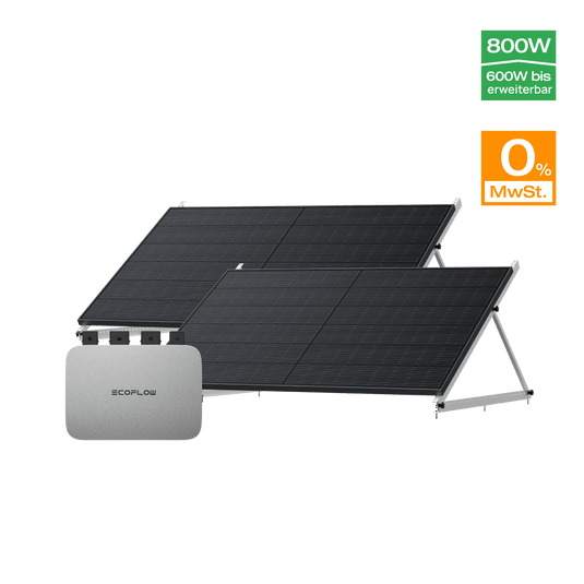 EcoFlow PowerStream Balkonkraftwerk 600W/800W - 400W Starres Solarpanel