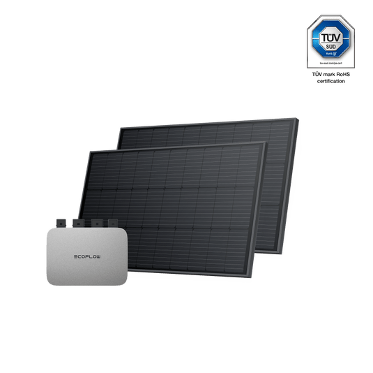 EcoFlow PowerStream Balkonkraftwerk 600W/800W - 400W Starres Solarpanel