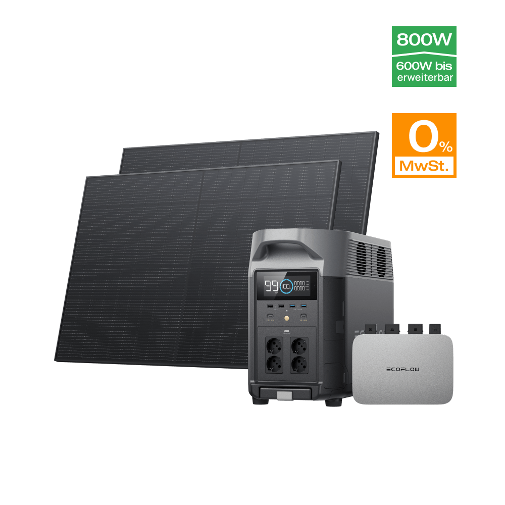 EcoFlow PowerStream Balkonkraftwerk 600W/800W für Wand