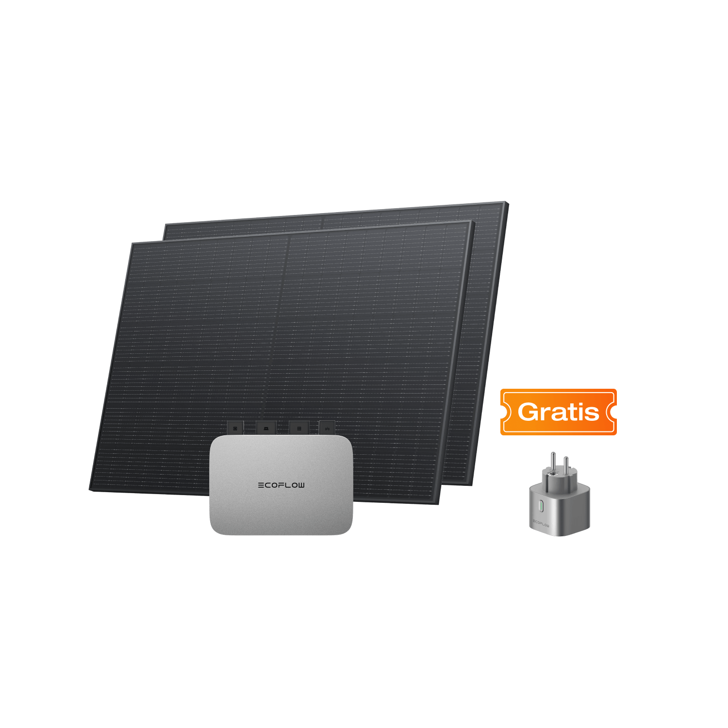 EcoFlow PowerStream Balkonkraftwerk 800W - 400W Starres Solarpanel 800W + 2x 400W Starres Solarpanel / Ohne / 0 % MwSt. (Nur Deutschland)