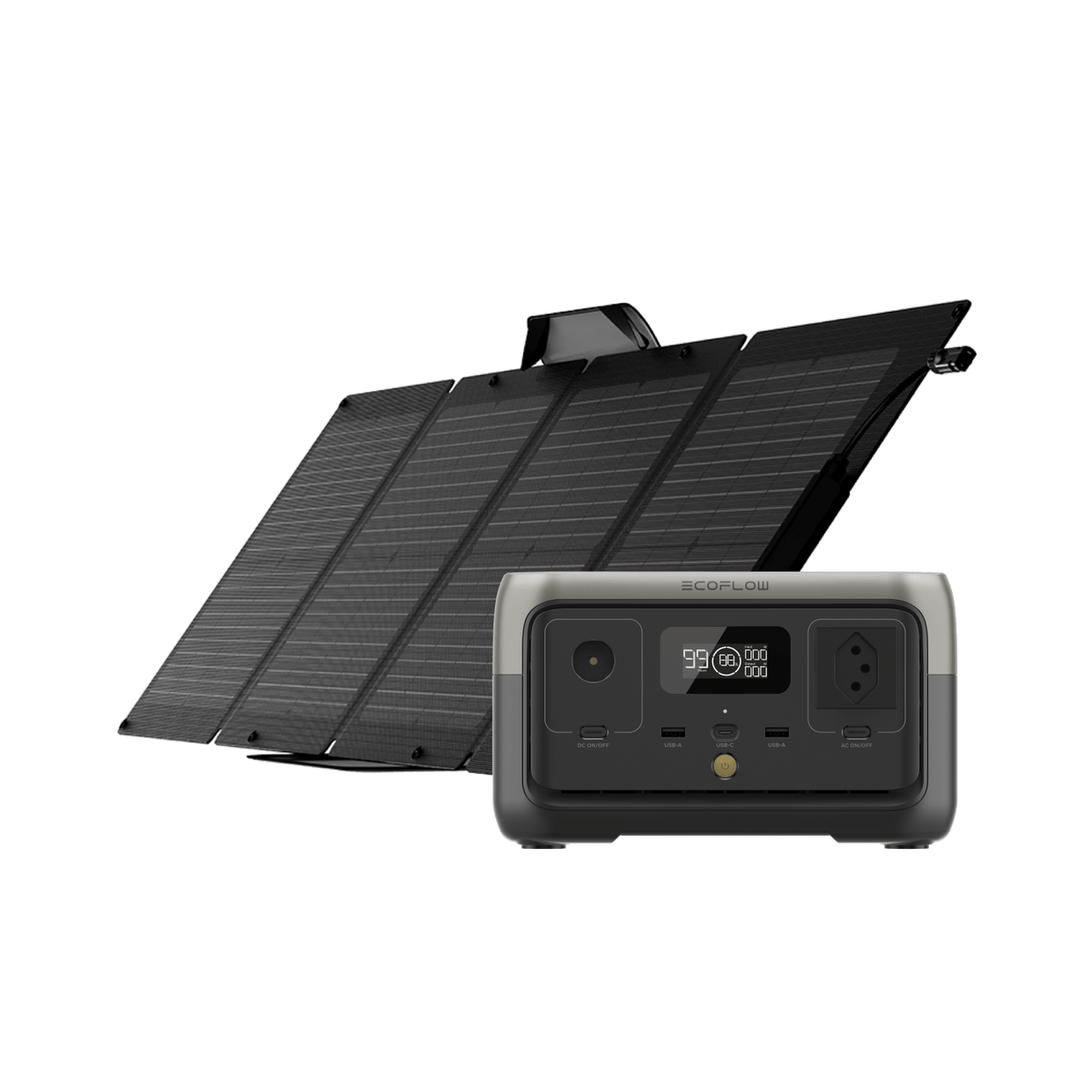 EcoFlow RIVER 2 Tragbare Powerstation (CH-Version) RIVER 2 (CH-Version) + 110W Tragbares Solarpanel