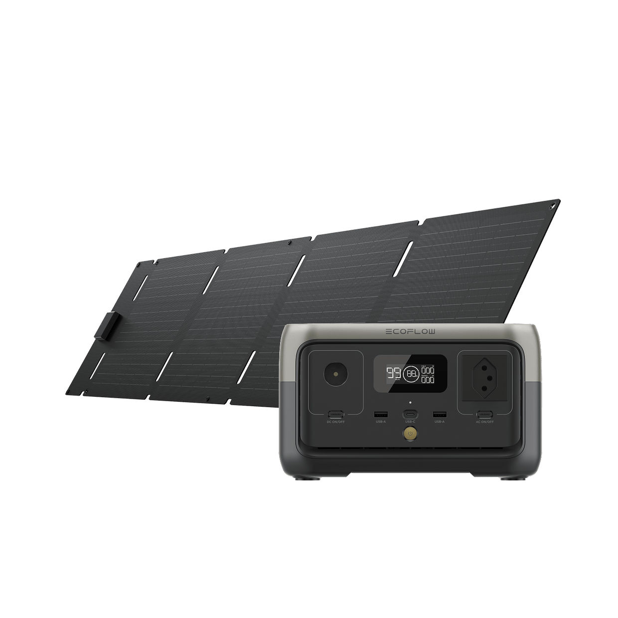 EcoFlow RIVER 2 Tragbare Powerstation (CH-Version) RIVER 2 (CH-Version) + 60W Tragbares Solarpanel