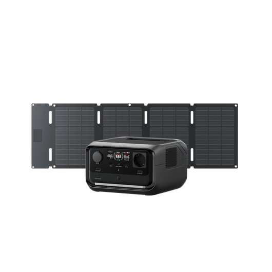 EcoFlow RIVER 3 Plus Solargenerator (PV 60 W) RIVER 3 Plus / 45 W Tragbares Solarpanel (Typ C)