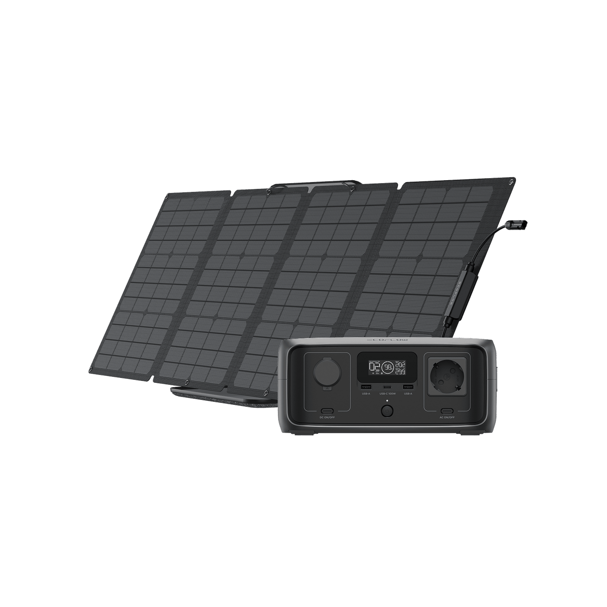 EcoFlow RIVER 3 Tragbare Powerstation RIVER 3 (USV) + 110W Solarpanel