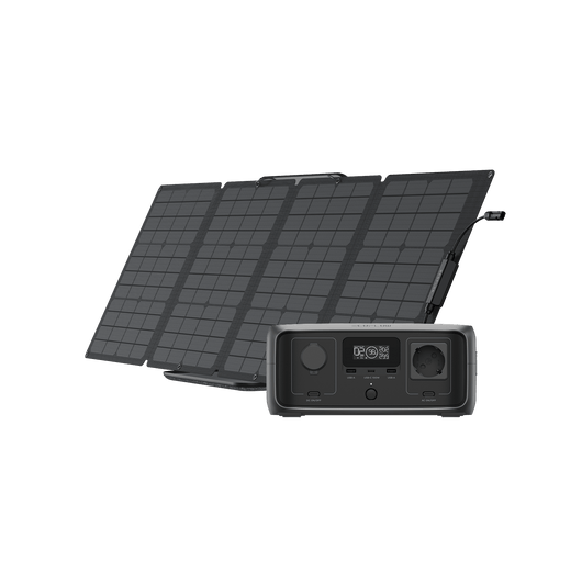 EcoFlow RIVER 3 Tragbare Powerstation RIVER 3 (USV) + 110W Solarpanel