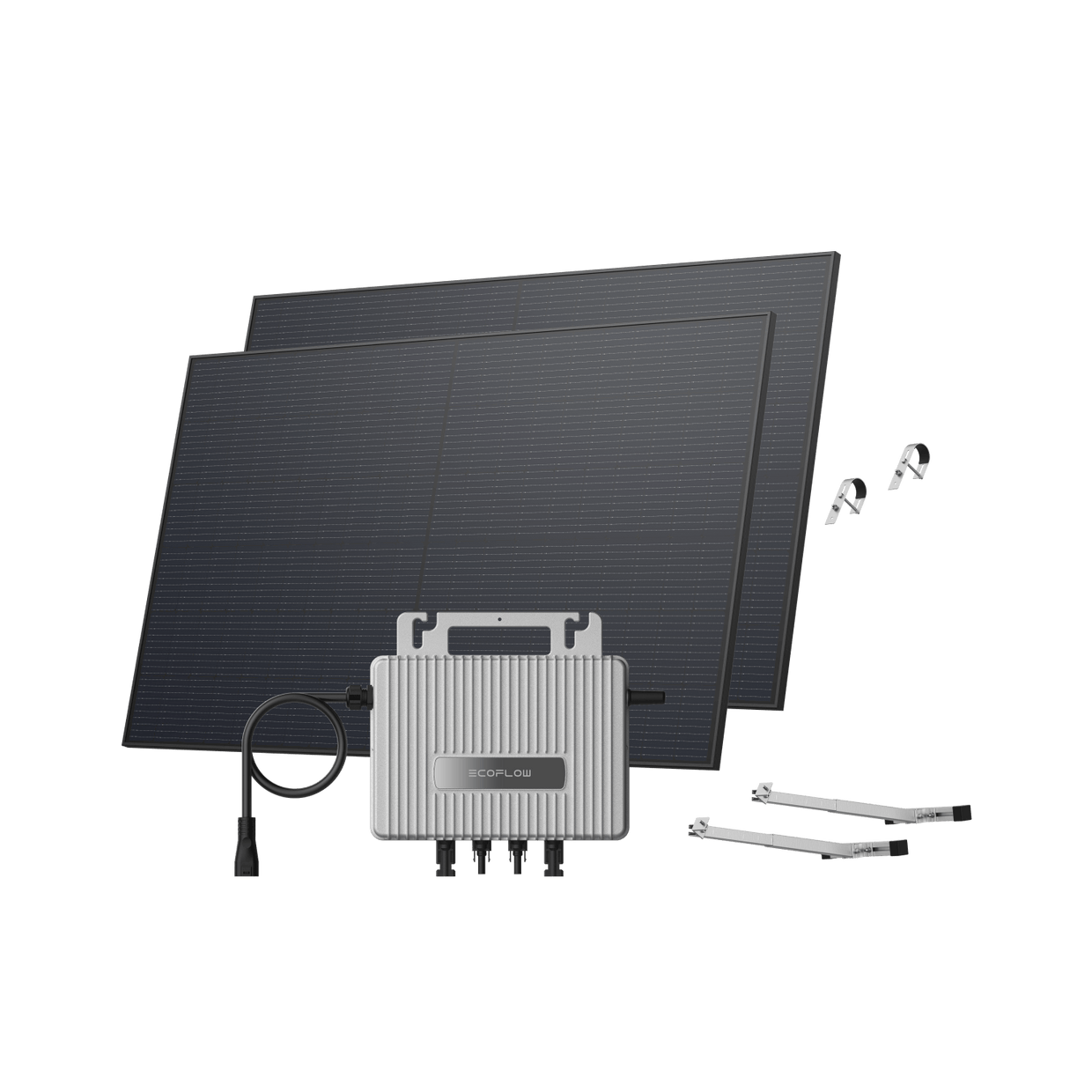 EcoFlow STREAM Balcony Kit Lattice Balcony / (900Wp) 2 × 450W Rigid Solar Panel + STREAM Microinverter / Bracket: Lattice Balcony