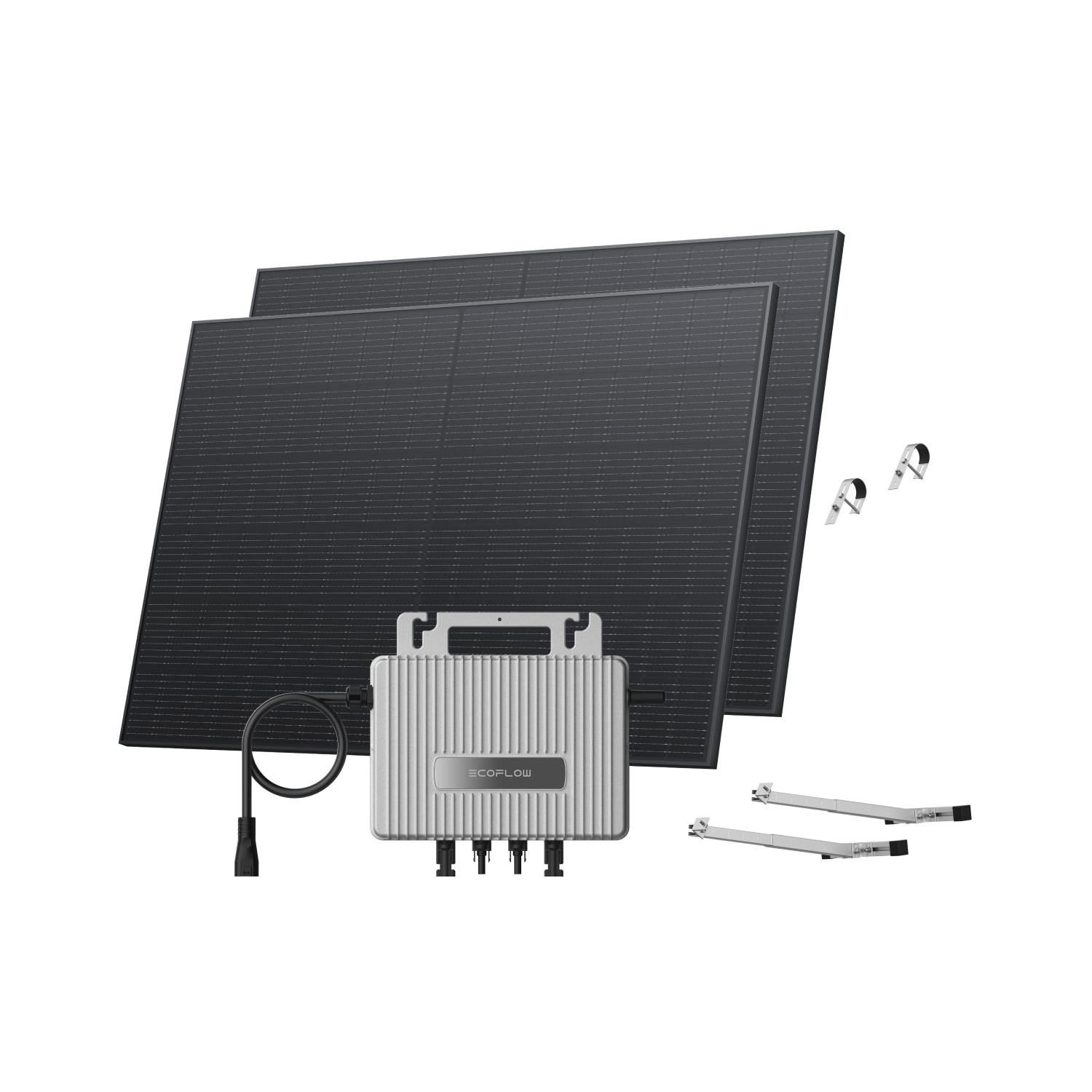 EcoFlow STREAM Balcony Kit Lattice Balcony / (800Wp) 2 × 400W Rigid Solar Panel + STREAM Microinverter / Bracket: Lattice Balcony