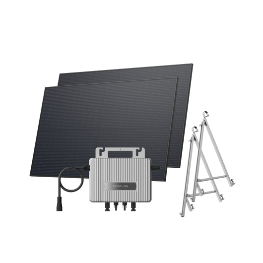 EcoFlow STREAM Balcony Kit Lattice Balcony / (900Wp) 2 × 450W Rigid Solar Panel + STREAM Microinverter / Bracket: Semi-enclosed Balcony