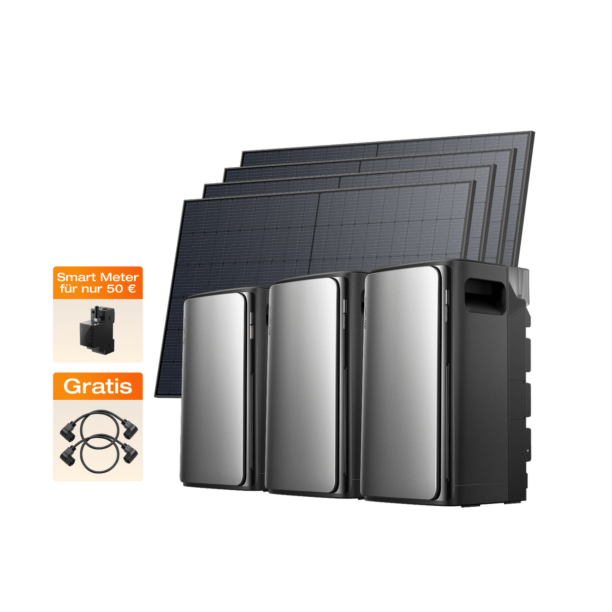 EcoFlow STREAM Balkonkraftwerk mit Speicher STREAM Serie Advanced Set (2 080 Wp)