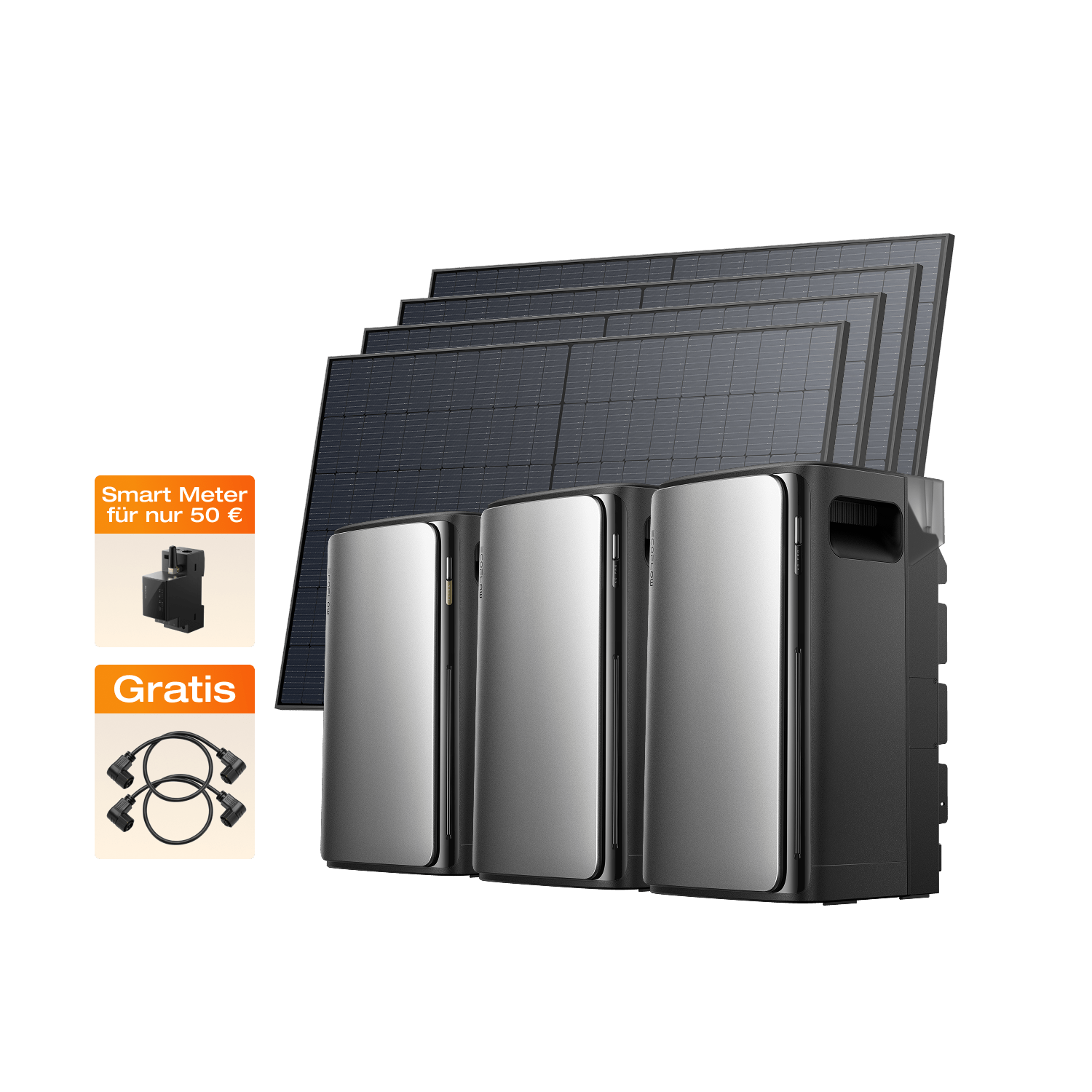 EcoFlow STREAM Balkonkraftwerk mit Speicher STREAM Serie Advanced Set (2 080 Wp)