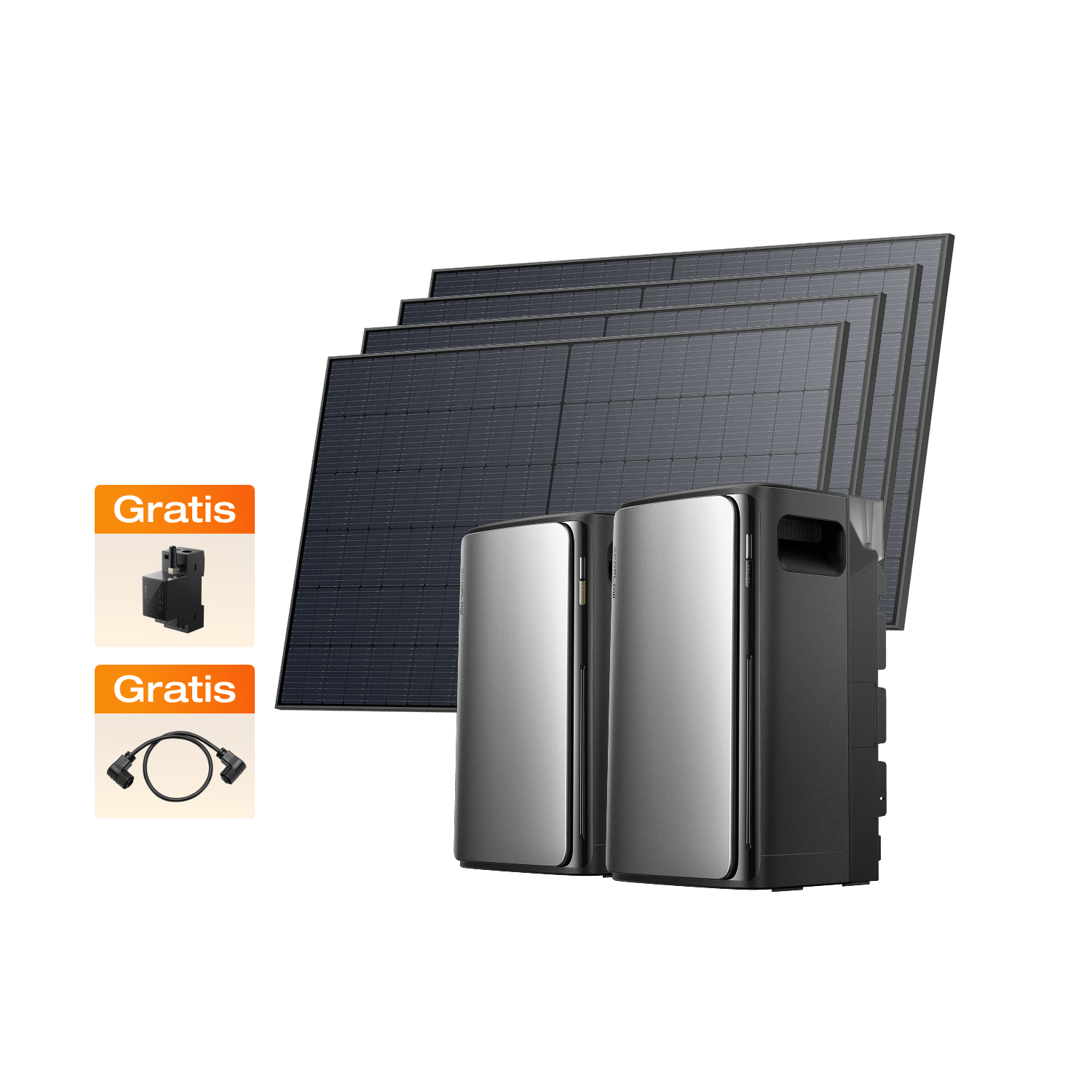 EcoFlow STREAM Balkonkraftwerk mit Speicher STREAM Basic System Set 3.84 kWh (2 080Wp)