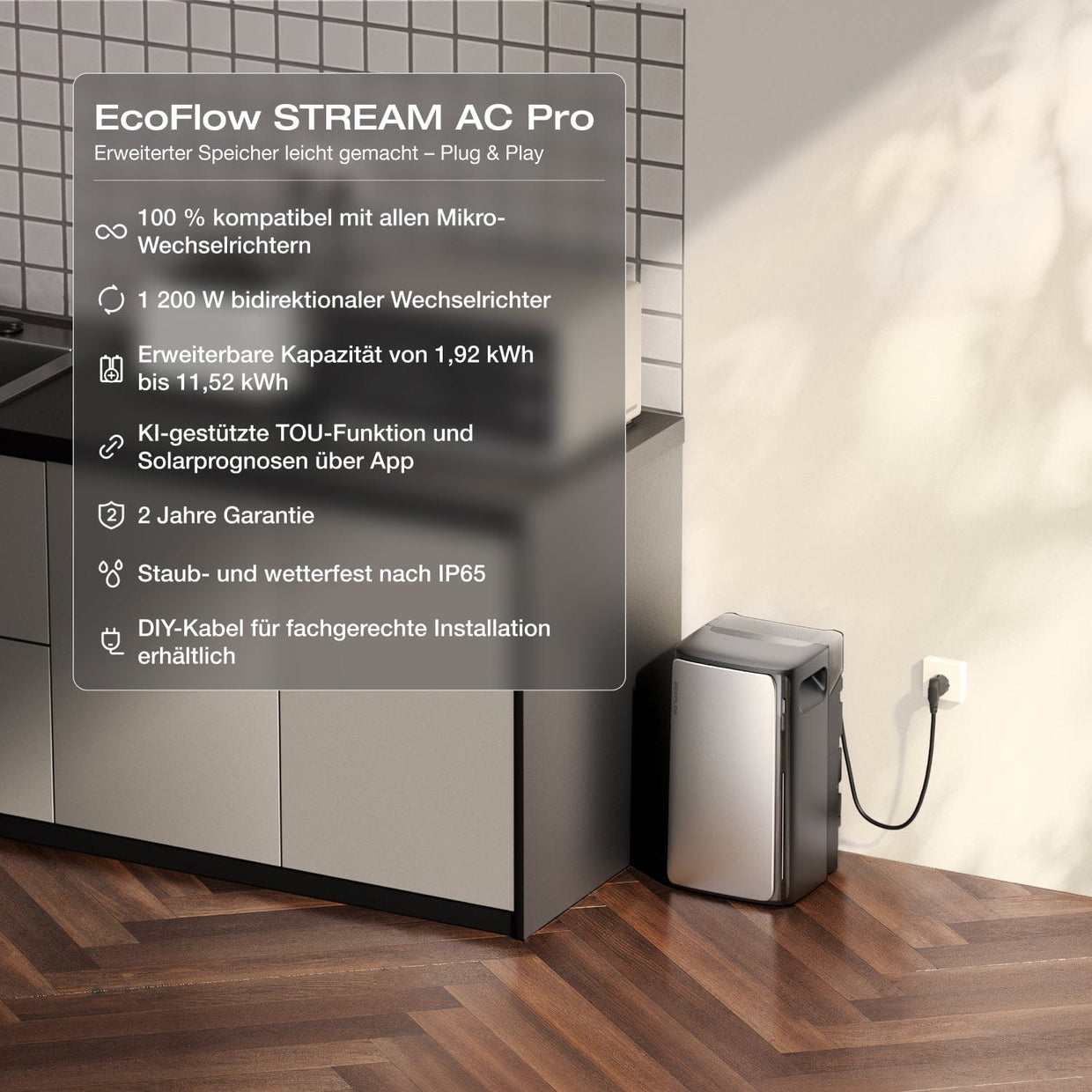 EcoFlow STREAM Pro/Max Balkonkraftwerk mit Speicher(Generalüberholt)