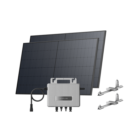 EcoFlow STREAM Roof Kit Flat Roof / (1040Wp) 2 × 520W Rigid Solar Panel + STREAM Microinverter / Bracket: Flat Roof