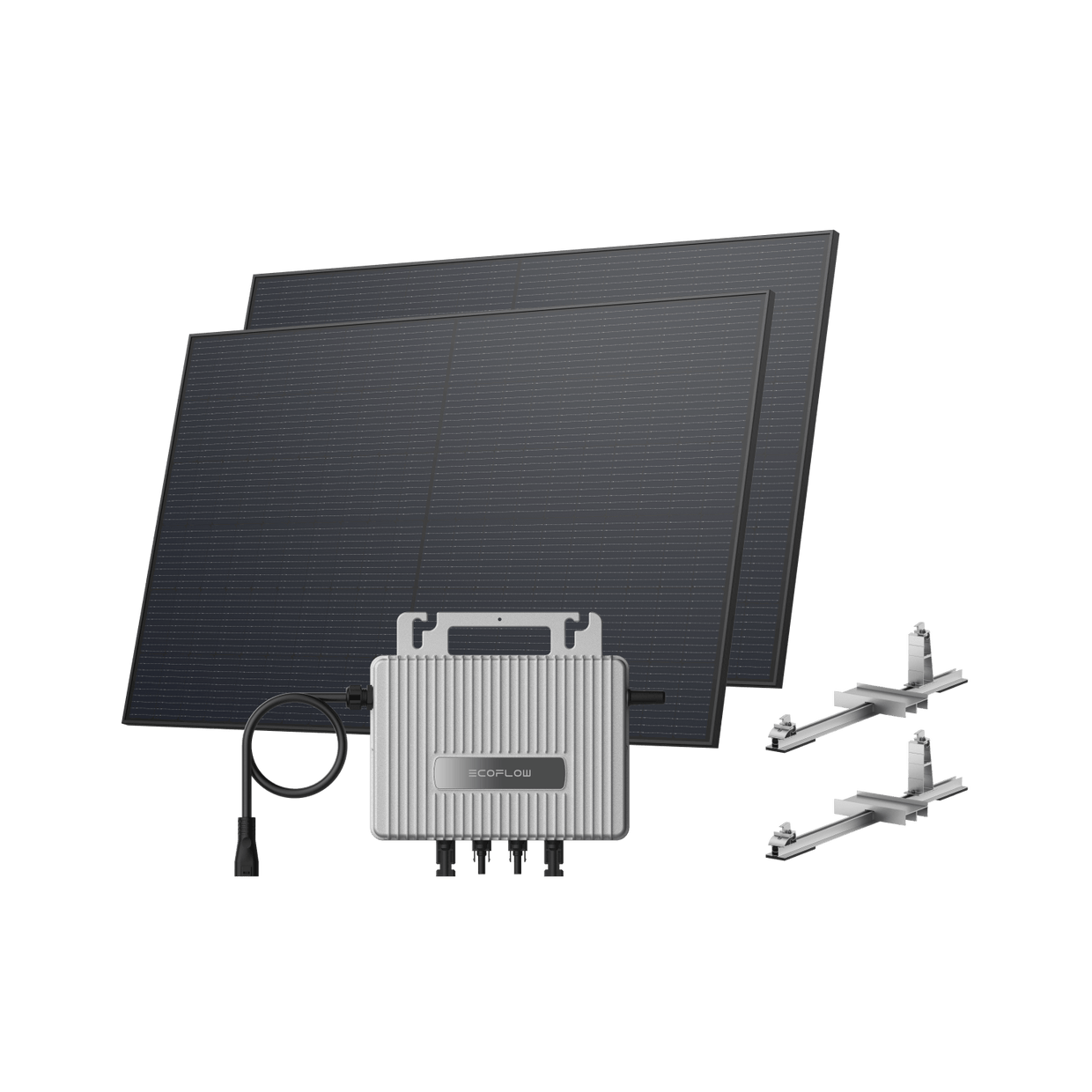 EcoFlow STREAM Roof Kit Flat Roof / (900Wp) 2 × 450W Rigid Solar Panel + STREAM Microinverter / Bracket: Flat Roof