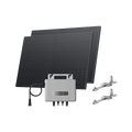 Laden Sie das Bild in Galerie -Viewer, {EcoFlow STREAM Roof Kit Flat Roof / (800Wp) 2 × 400W Rigid Solar Panel + STREAM Microinverter / Bracket: Flat Roof
