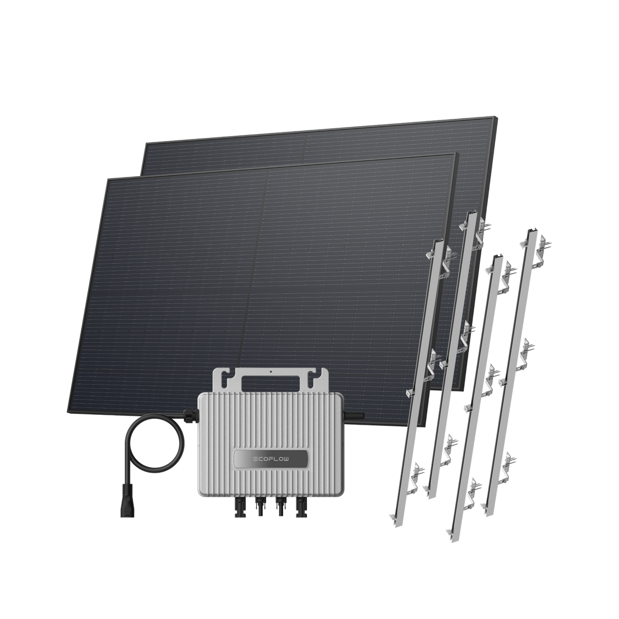 EcoFlow STREAM Roof Kit Pitched Roof / (900Wp) 2 × 450W Rigid Solar Panel + STREAM Microinverter / Bracket: Pitched Roof