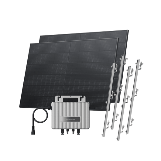 EcoFlow STREAM Roof Kit Pitched Roof / (800Wp) 2 × 400W Rigid Solar Panel + STREAM Microinverter / Bracket: Pitched Roof