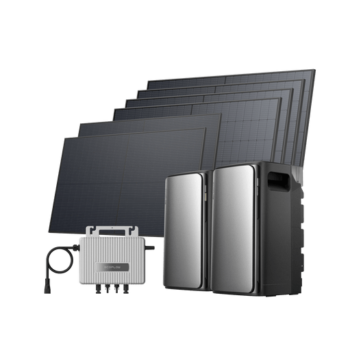 EcoFlow STREAM Ultra/Pro STREAM Ultra (0 % MwSt. – nur in Deutschland) / STREAM AC Pro + 4 × 520 W Starres Solarpanel + 2 × 400 W Starres Solarpanel + STREAM Mikro-Wechselrichter