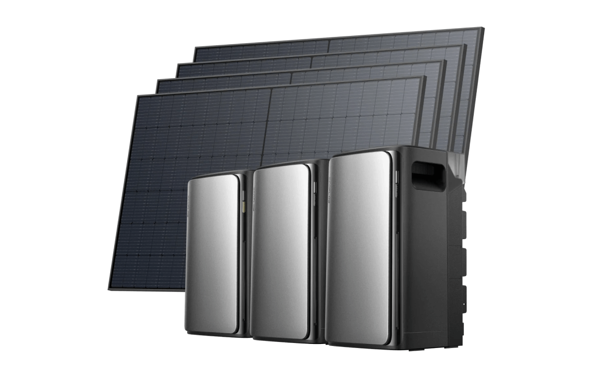 EcoFlow STREAM Ultra/Pro/Max STREAM Ultra (0 % MwSt. – nur in Deutschland) / 2 × STREAM AC Pro + 4 × 520 W Starres Solarpanel (mit 2 × GRATIS STREAM Parallelkabel)