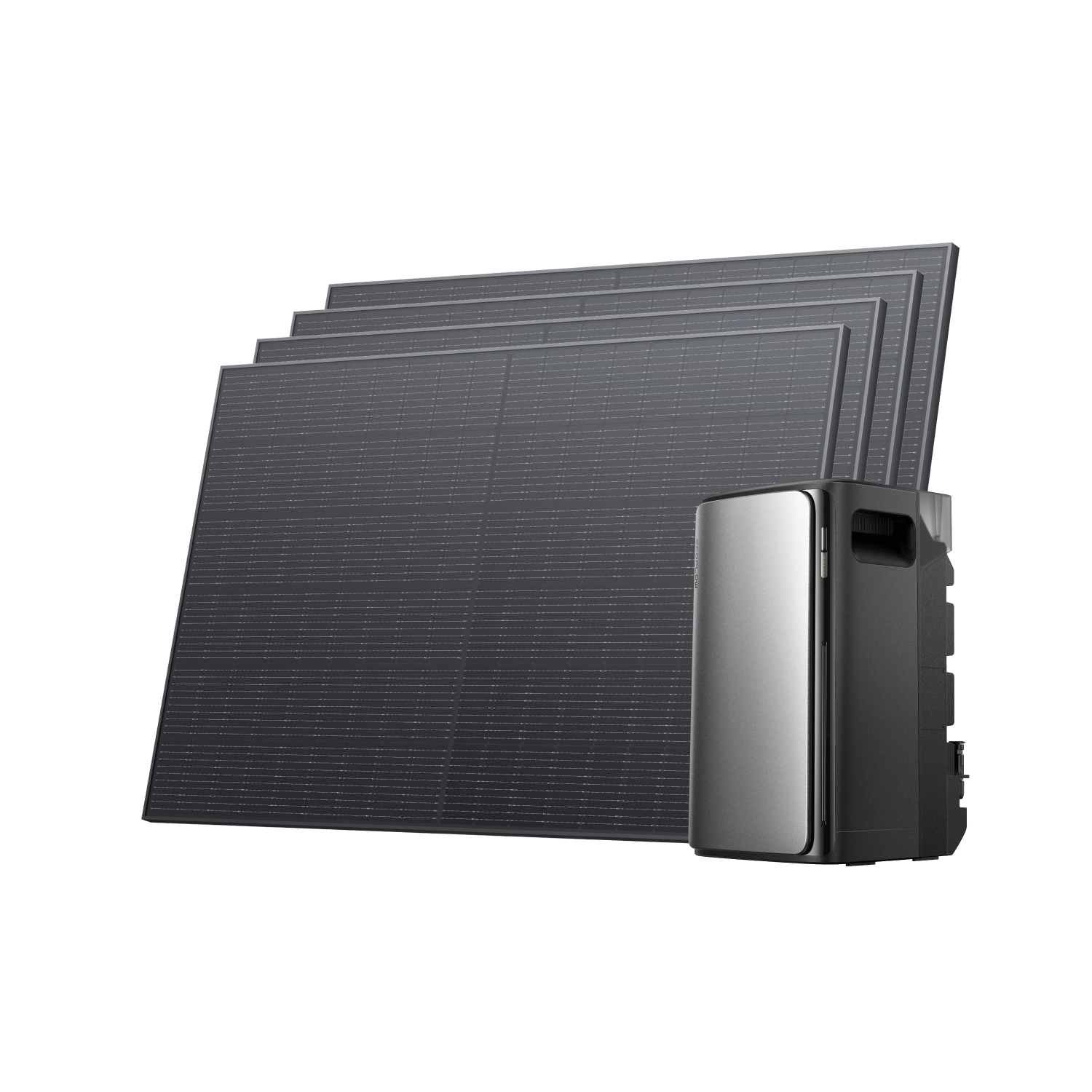 EcoFlow STREAM Ultra + 4 × 400 W Starres Solarpanel