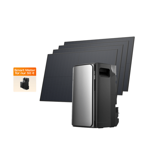 EcoFlow STREAM Ultra/Pro/Max Balkonkraftwerk mit Speicher STREAM Ultra (0 % MwSt. – nur in Deutschland) / 4 × 450 W Starres Solarpanel