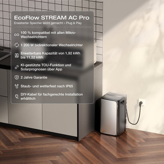 EcoFlow STREAM Ultra/Pro/Max Balkonkraftwerk mit Speicher (Generalüberholt)