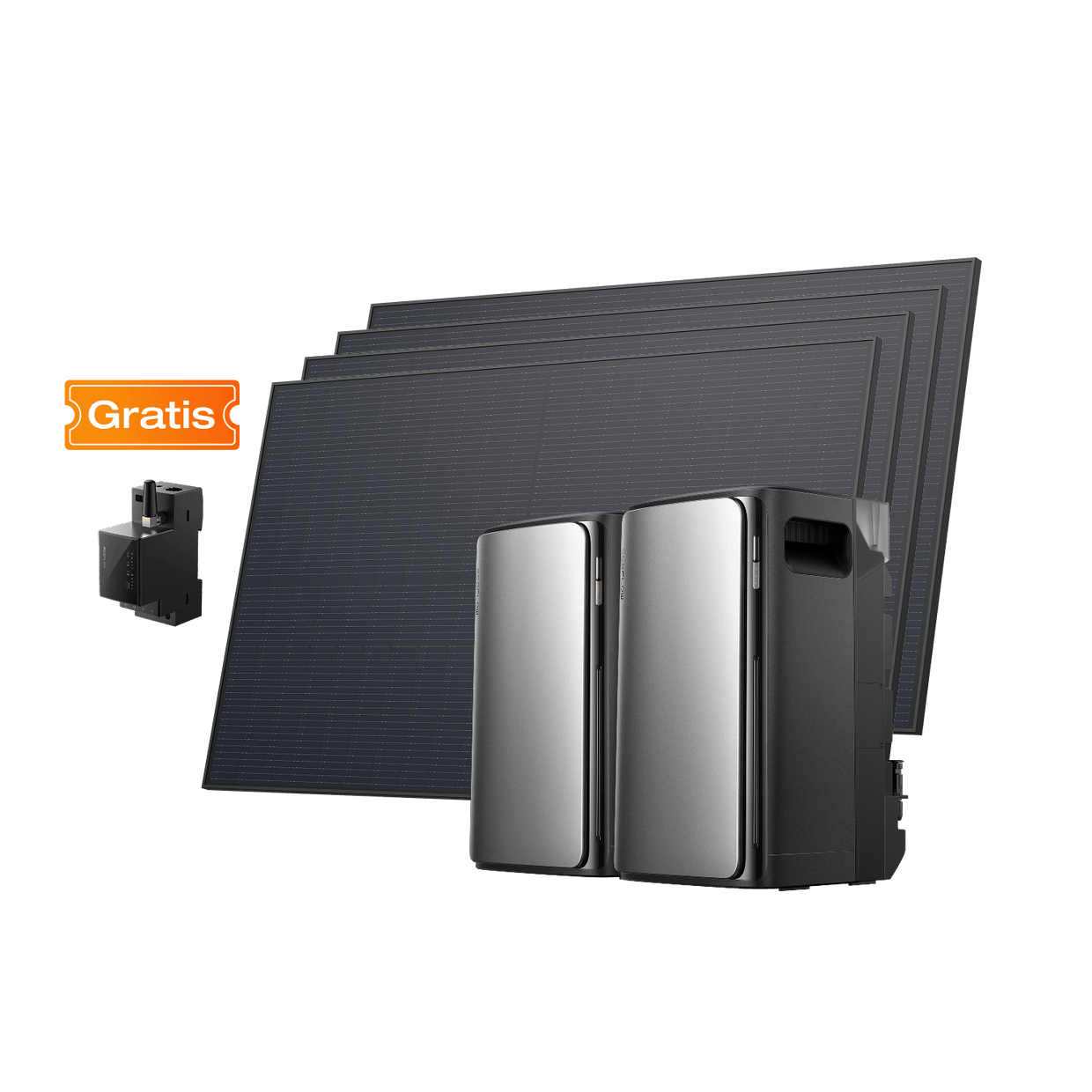 EcoFlow STREAM Ultra/ STREAM Pro Balkonkraftwerk mit Speicher (7 MPPT | 3 840 wh Kapazität | 1 800 Wp) STREAM Ultra + STREAM Pro (Gratis 1 × Parallelkabel)  + 4 x 450 W Starres Solarpanel (0 % MwSt. – nur in Deutschland)