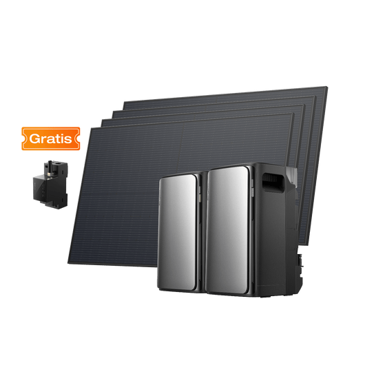 EcoFlow STREAM Ultra/ STREAM Pro Balkonkraftwerk mit Speicher (7 MPPT | 3 840 wh Kapazität | 1 800 Wp) STREAM Ultra + STREAM Pro (Gratis 1 × Parallelkabel)  + 4 x 450 W Starres Solarpanel (0 % MwSt. – nur in Deutschland)