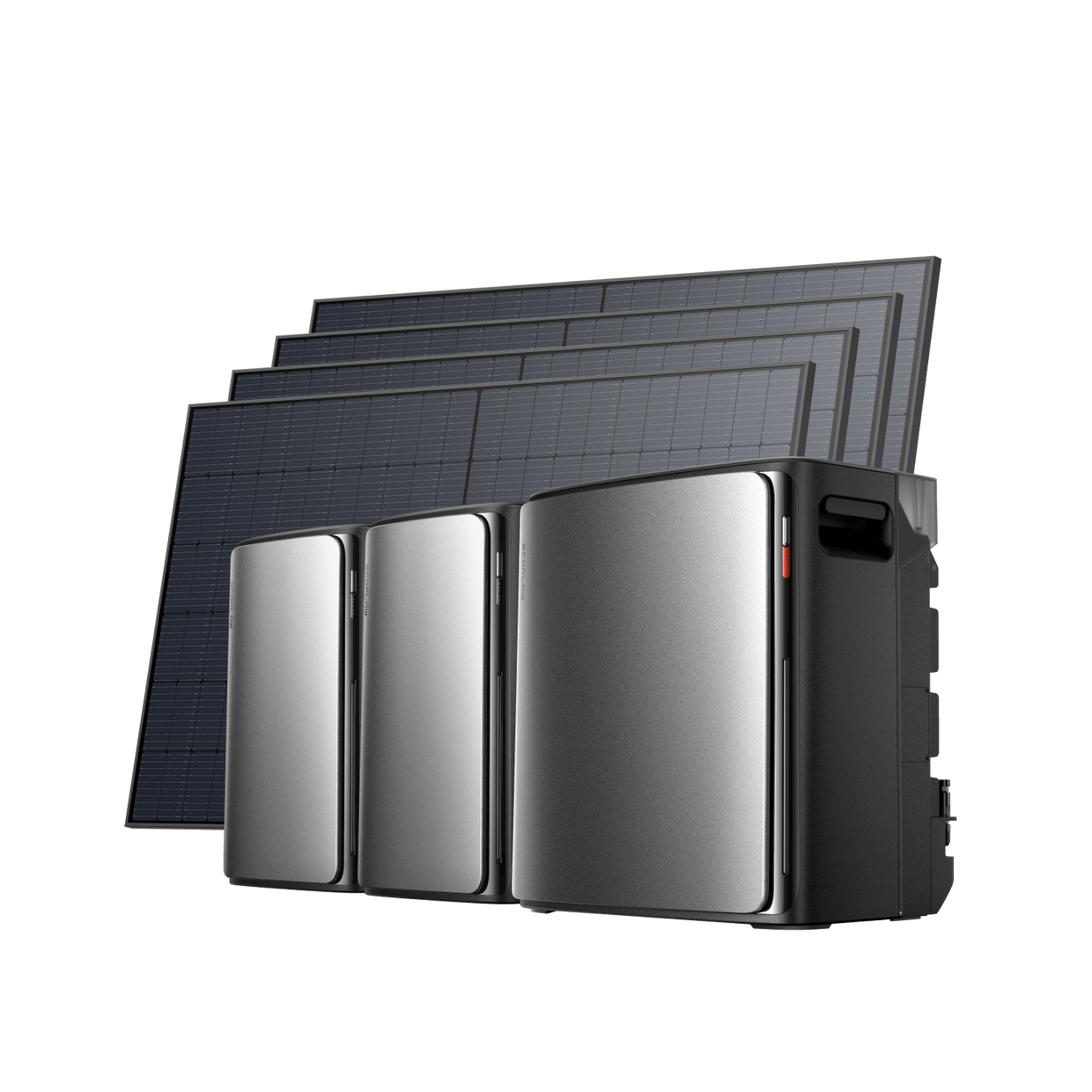 EcoFlow STREAM Ultra X STREAM Ultra X (0 % MwSt. – nur in Deutschland) / 2 × STREAM AC Pro (mit 2 × GRATIS Parallelkabel) + 4 × 520 W Bifaziales Solar Panel