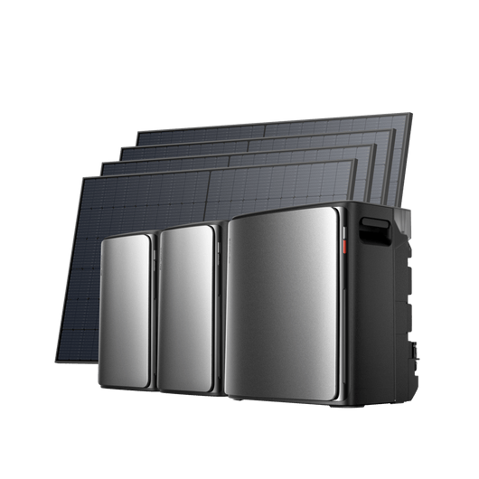 EcoFlow STREAM Ultra X STREAM Ultra X (0 % MwSt. – nur in Deutschland) / 2 × STREAM AC Pro (mit 2 × GRATIS Parallelkabel) + 4 × 520 W Bifaziales Solar Panel