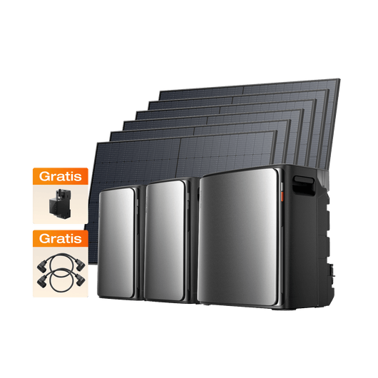 EcoFlow STREAM Ultra X Balkonkraftwerk mit Speicher STREAM Ultra X (0 % MwSt. – nur in Deutschland) / 2 × STREAM AC Pro (mit 2 × GRATIS Parallelkabel) + 4 × 520 W Bifaziales Solarpanel