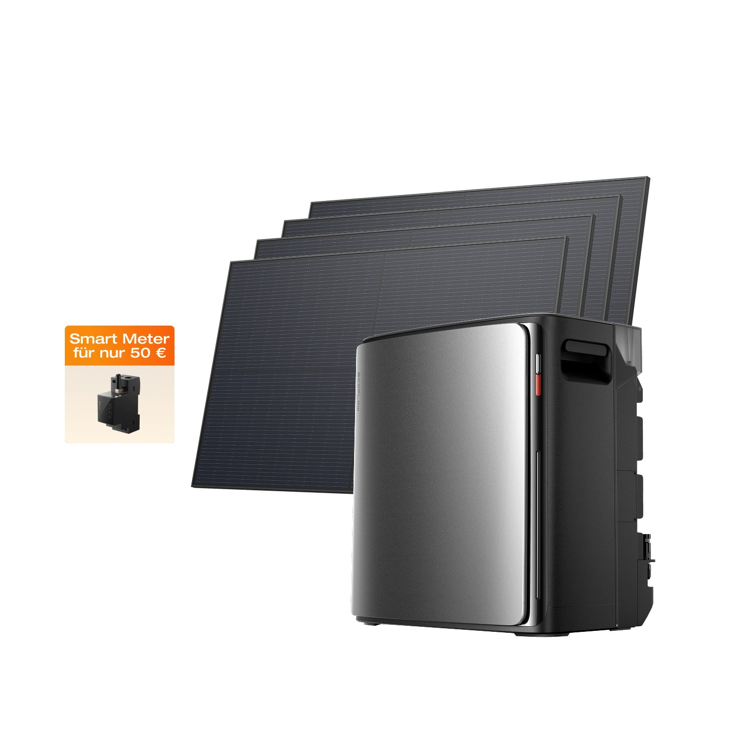 EcoFlow STREAM Ultra X + 4 × 450 W Starres Solarpanel