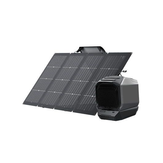 EcoFlow WAVE 3 Portable Air Conditioner WAVE 3 + WAVE 3 Add-on Battery + 220W Bifacial Portable Solar Panel