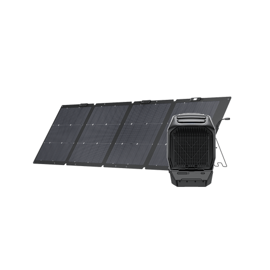 EcoFlow WAVE 3 Tragbares Klimagerät WAVE 3 + WAVE 3 Zusatzbatterie + 220 W Bifaziales Tragbares Solarpanel