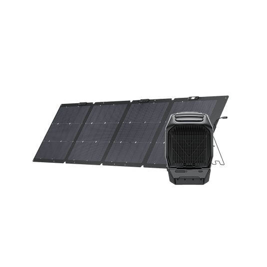 EcoFlow WAVE 3 Tragbares Klimagerät WAVE 3 + WAVE 3 Zusatzbatterie + 220 W Bifaziales Tragbares Solarpanel