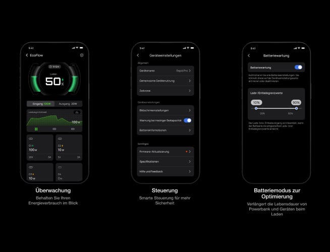 In-App Power Management und Anpassung