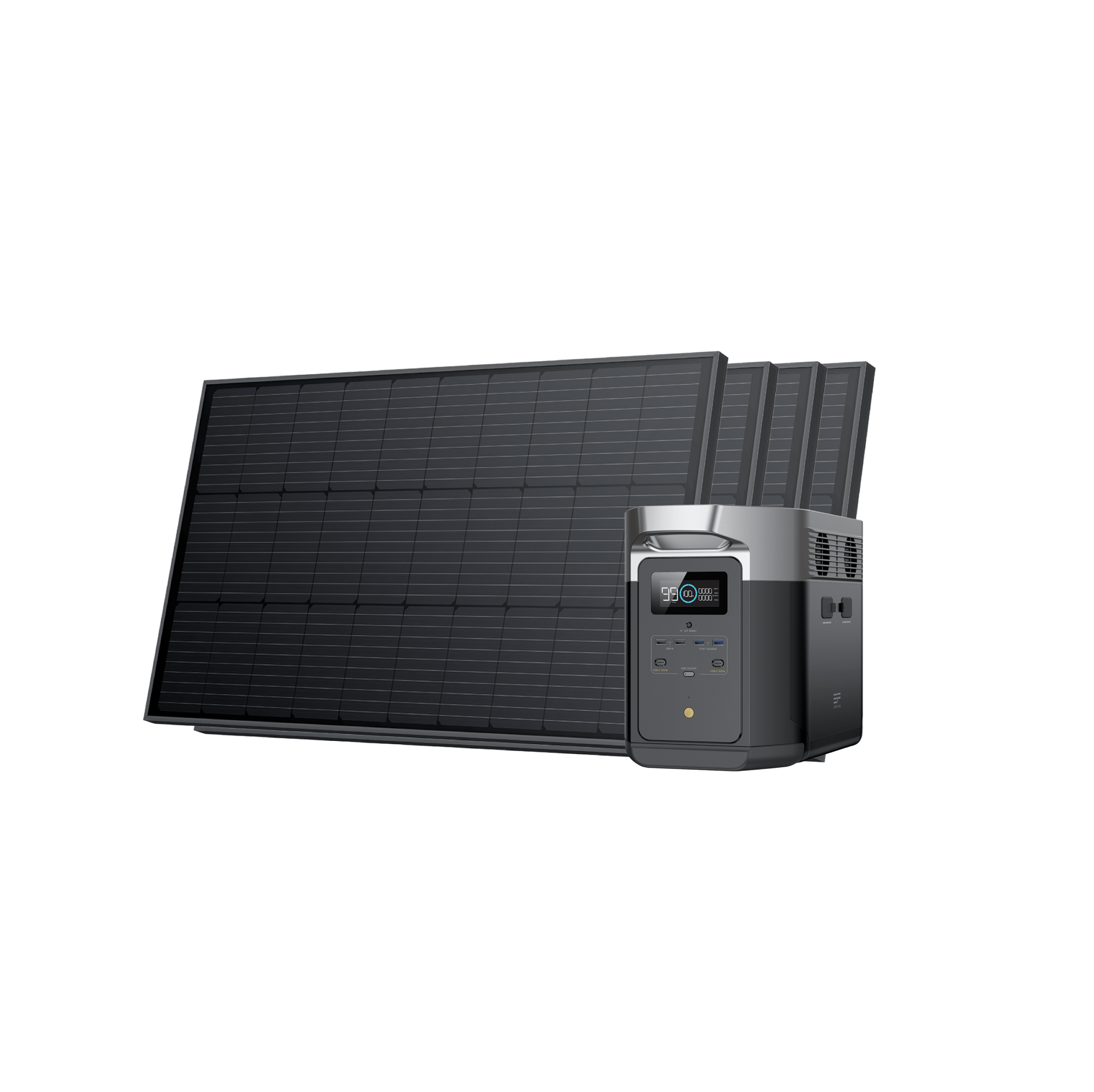 EcoFlow DELTA Max + 100W Starres Solarpanel