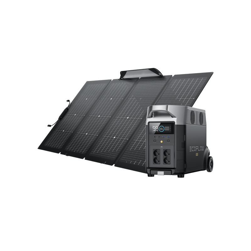Laden Sie das Bild in Galerie -Viewer, {EcoFlow DELTA Pro + 220W Tragbares Solarpanel
