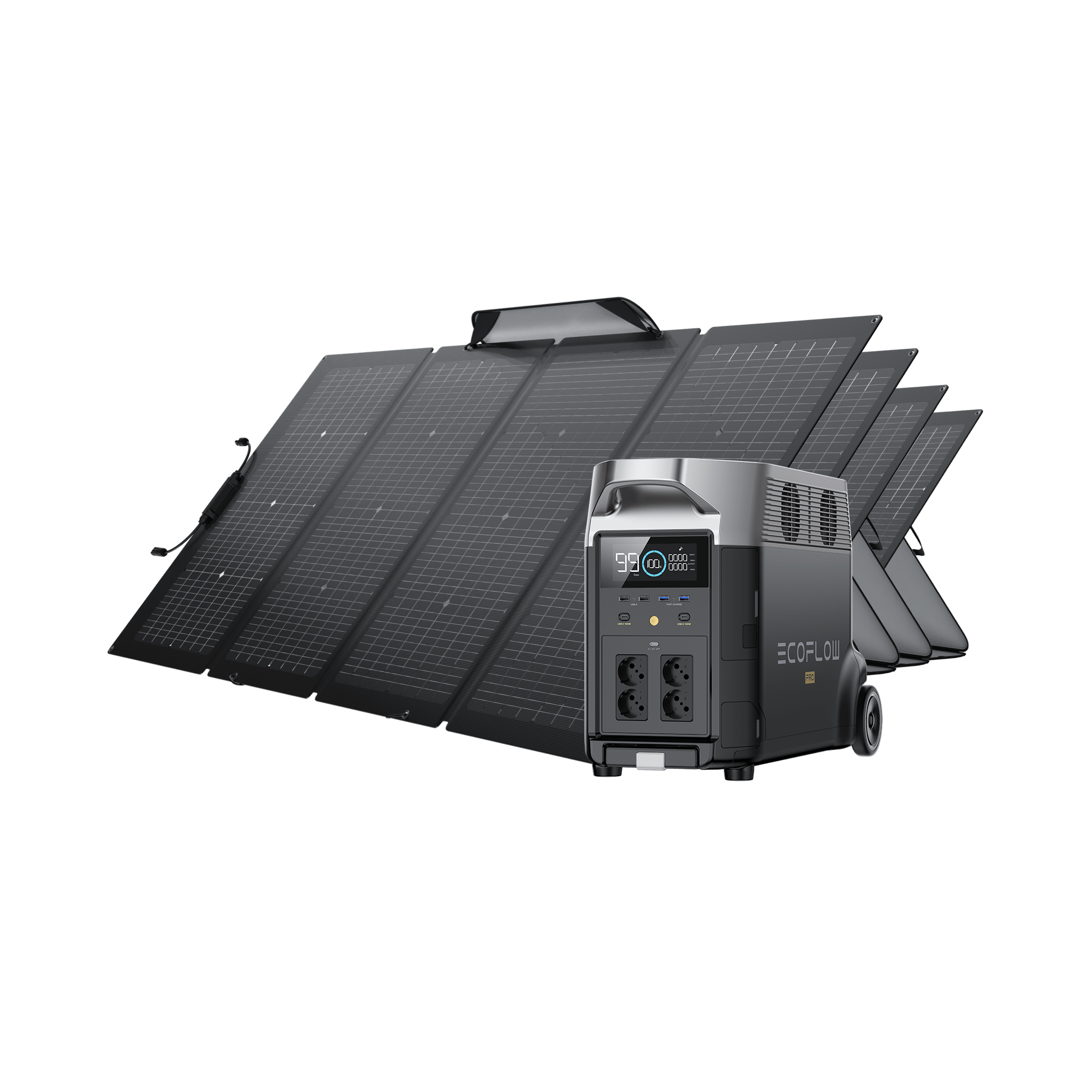 EcoFlow DELTA Pro + 220W Tragbares Solarpanel