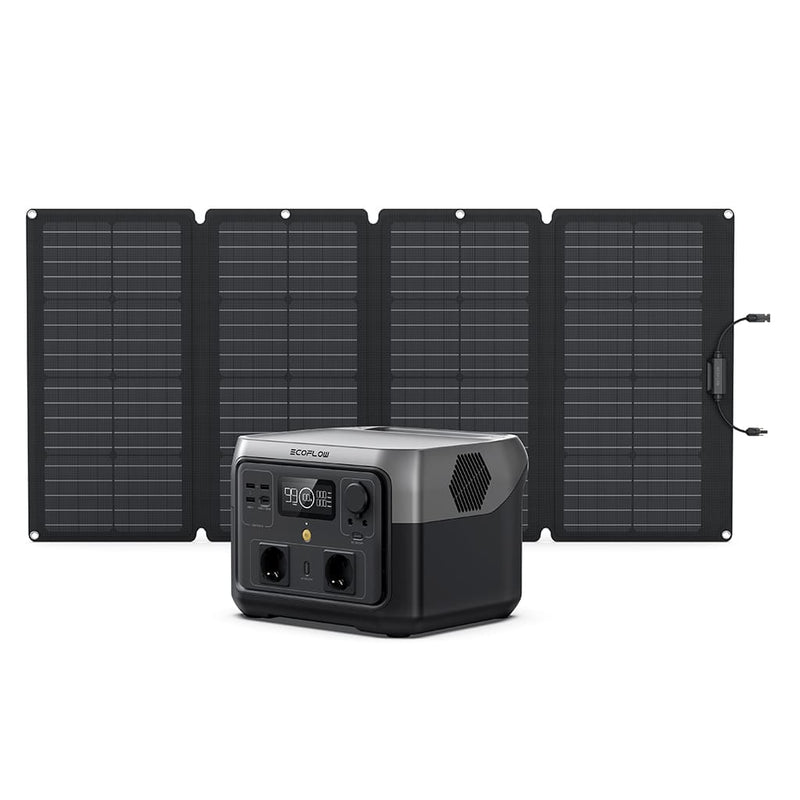 Laden Sie das Bild in Galerie -Viewer, {EcoFlow RIVER 2 Max + 160W Portable Solar Panel
