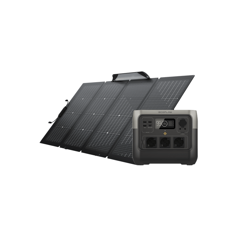 Laden Sie das Bild in Galerie -Viewer, {EcoFlow RIVER 2 Pro + 220W Portable Solar Panel
